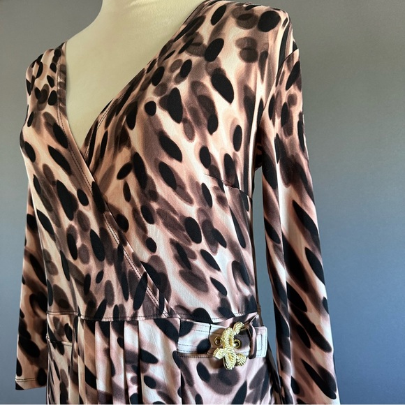 Jennifer Lopez Animal Leopard Print Ombre Snake Wrap Dress - Picture 4 of 15